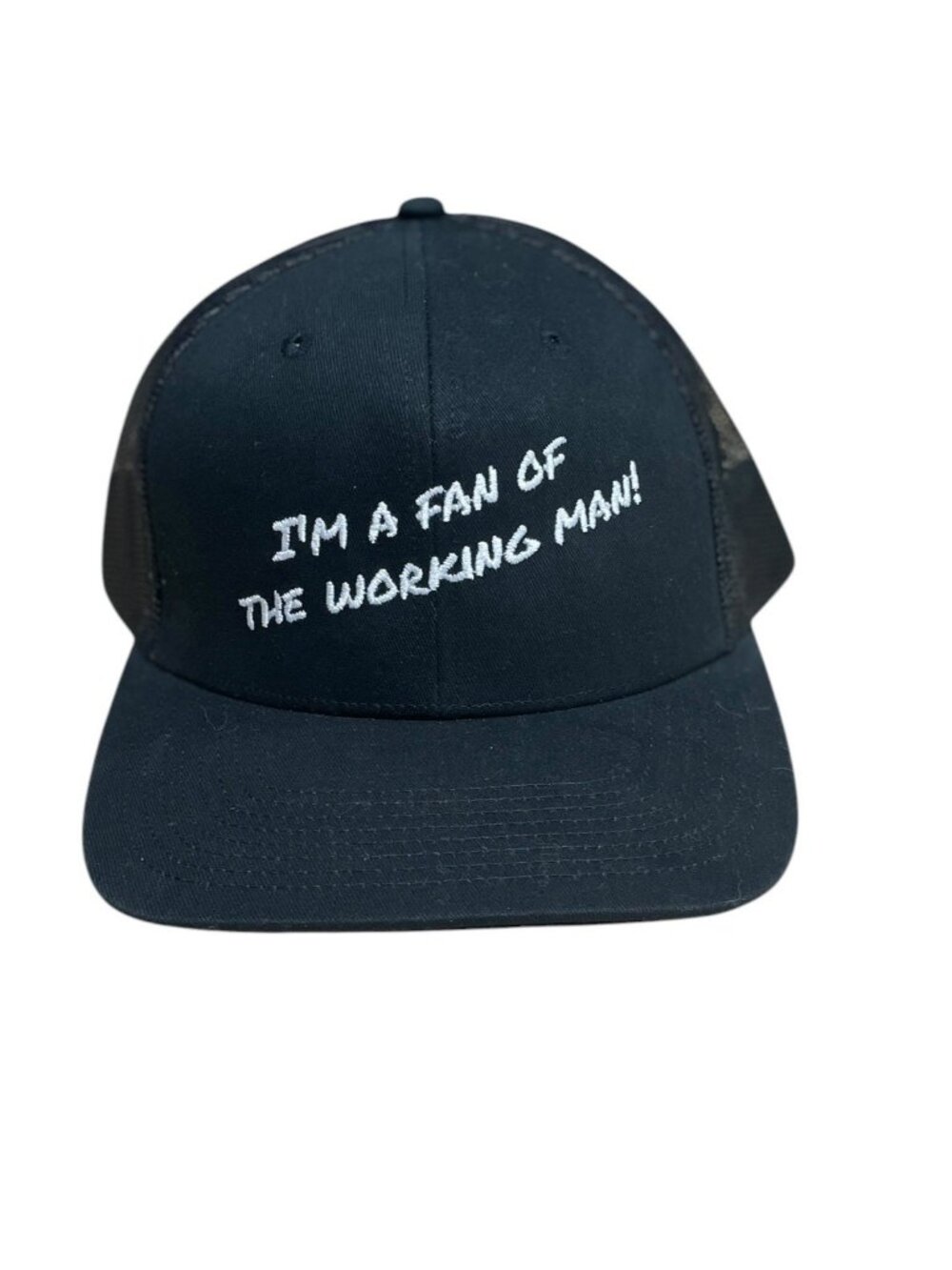 Outdoor Cap Men's Adjustable Black Mesh "I'm a‎ Fan Of The Working Man" Jobsite